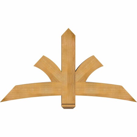 Ekena Millwork Davenport Rough Sawn Timber Gable Bracket, Western Red Cedar, 60"W x 32"H x 6"D x 6"F, 13/12 Pitch GBW060X32X0606DAV00RWR